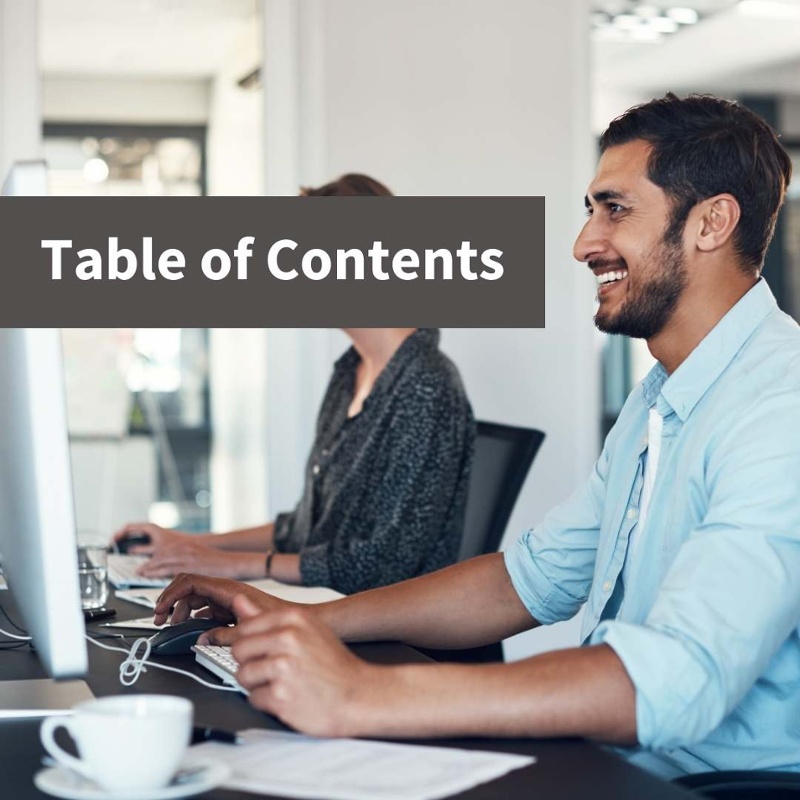 Table of Contents 800x800